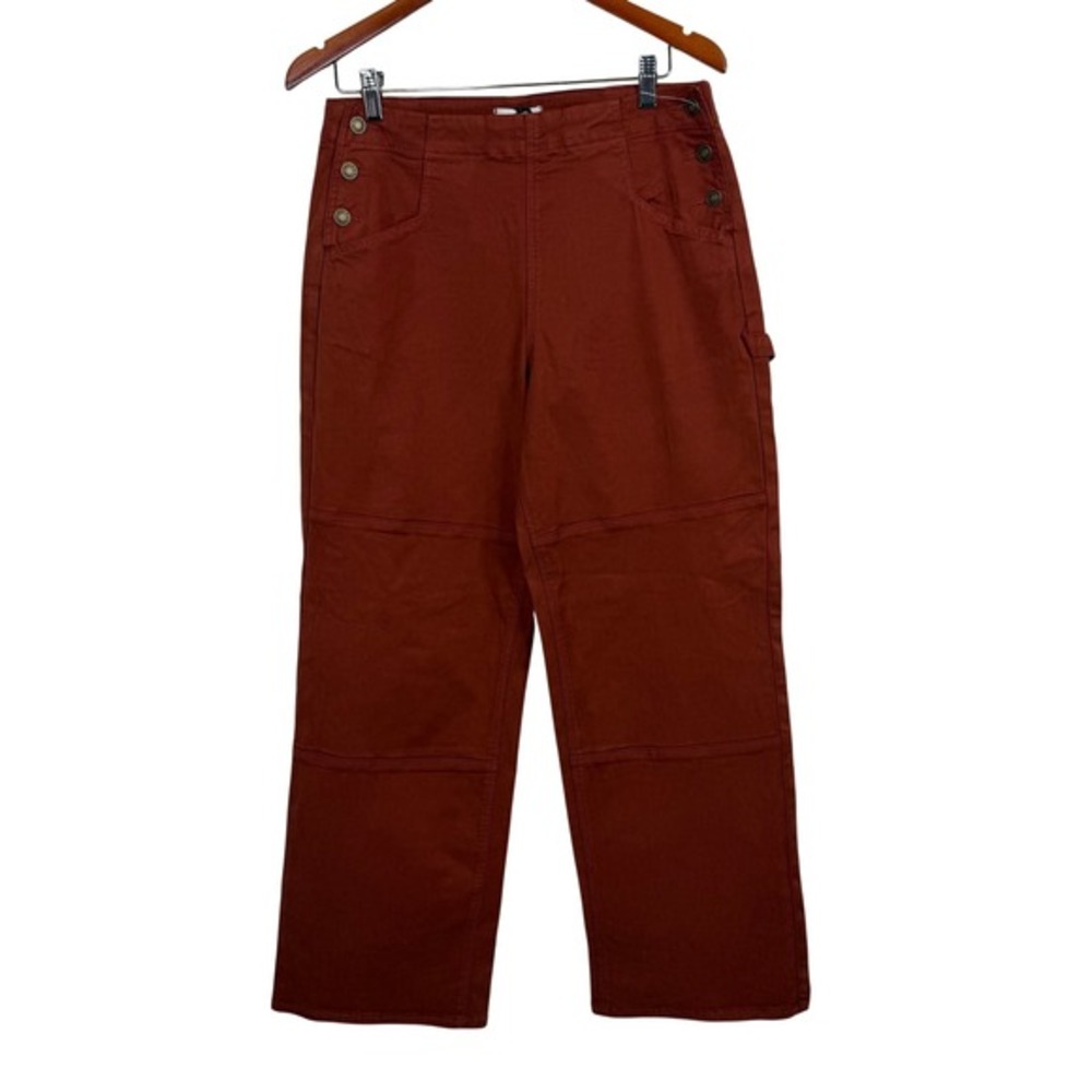 Studio Blue Smoked Paprika Wide Leg Utility Carpenter Pants Size 30 NWT - Picture 2 of 7